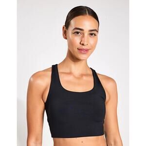 NWT Girlfriend Collective Women's Paloma Racerback Long Sports Bra Black Size S